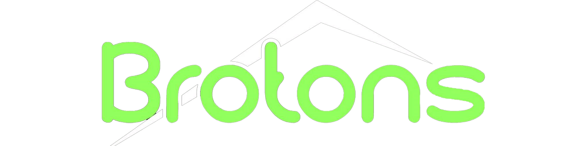 a logo for a building company called brotons